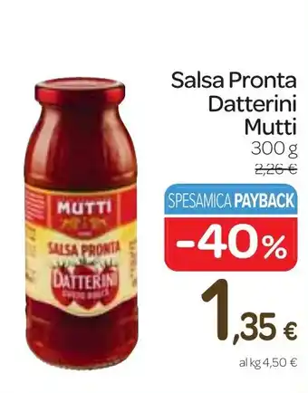 Carrefour Express Salsa Pronta Datterini Mutti 300 g offerta