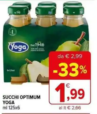 Iperal SUCCHI OPTIMUM YOGA ml 125x6 offerta