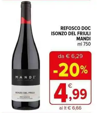 REFOSCO DOC ISONZO DEL FRIULI MANDI ml 750