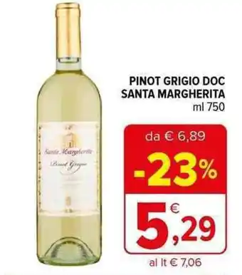 Iperal PINOT GRIGIO DOC SANTA MARGHERITA ml 750 offerta