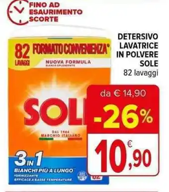 Iperal DETERSIVO LAVATRICE IN POLVERE SOLE 82 lavaggi offerta