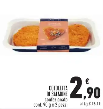 Conad Margherita COTOLETTA DI SALMONE confezionato conf. 90 g x 2 pezzi offerta