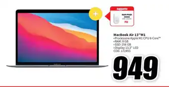 MediaWorld MacBook Air 13''M1 offerta
