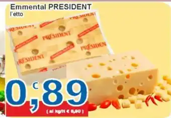 Sidis Emmental PRESIDENT l'etto offerta