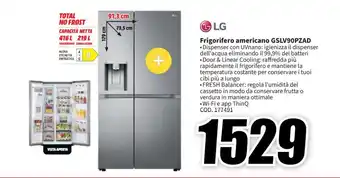 MediaWorld LG Frigorifero americano GSLV90PZAD offerta