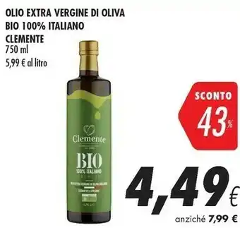 Coop Clemente Olio Extra Vergine Di Oliva 750 G(ml) offerta