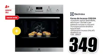 MediaWorld Electrolux Forno da incasso COD3S4 offerta