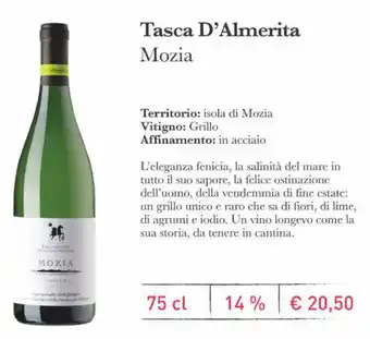 Prezzemolo e Vitale Tasca D'Almerita Mozia 75 cl offerta