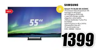 MediaWorld SAMSUNG Smart TV OLED 4K 55S90C offerta