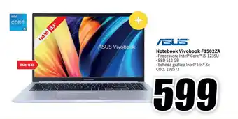 MediaWorld ASUS Notebook Vivobook F1502ZA offerta