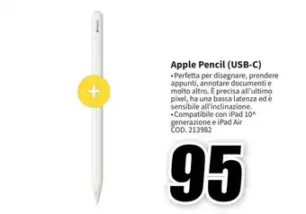 MediaWorld Apple Pencil (USB-C) offerta