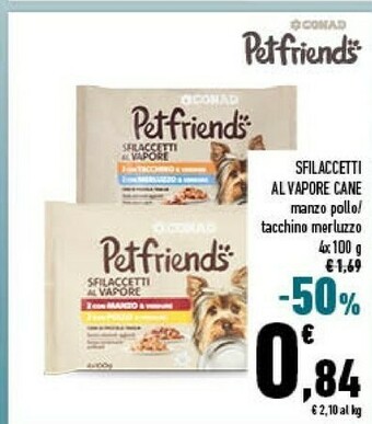Conad Conad Sfilaccetti Al Vapore Cane Manzo Pollo offerta