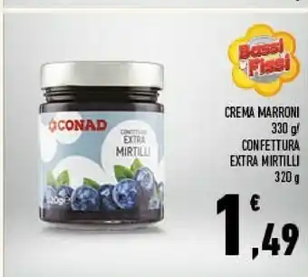 Conad Conad - Mirtilli Confettura Extra 320 G(ml) offerta