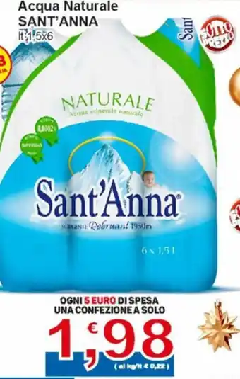 Sidis Acqua Naturale SANT'ANNA It1.5x6 offerta