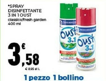 Conad Oust Spray Disinfettante 3in1 offerta