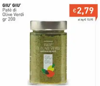 Prezzemolo e Vitale Giu'Giu' Patè di Olive Verdi 200 gr offerta