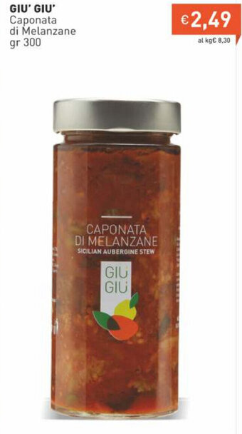 Prezzemolo e Vitale Giu' Giu' Caponata di Melanzane 300 gr offerta
