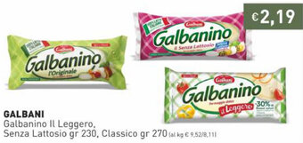Galbani Galbanino IL Leggero Senza Lattosio 230 gr, Classico 270 gr