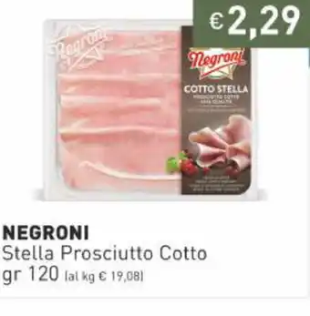 Prezzemolo e Vitale Negroni Stella Prosciutto Cotto 120 gr offerta