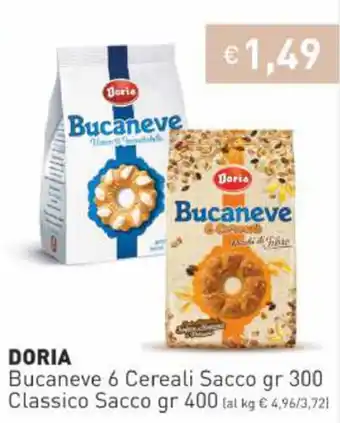 Prezzemolo e Vitale Doria Bucaneve 6 Cereali Sacco 300 gr Classico Sacco 400 gr offerta