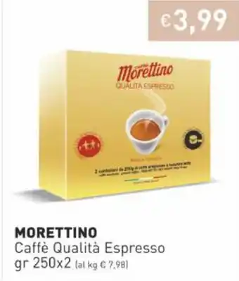 Prezzemolo e Vitale Morettino Caffè Qualità Espresso 250x2 gr offerta