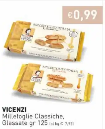 Prezzemolo e Vitale Vicenzi Millefoglie Classiche, Glassate 125 gr offerta