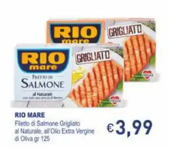 Prezzemolo e Vitale Rio Mare Filetto di Salmone Grigliato al Naturale, All'Olio Extra Vergine di Oliva 125 gr offerta