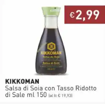 Prezzemolo e Vitale Kikkoman Salsa di Soia con Tasso Ridotto di Sale 150 ml offerta