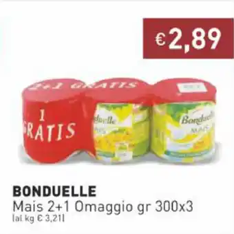 Prezzemolo e Vitale Bonduelle Mais 2+1 Omaggio 300x3 gr offerta