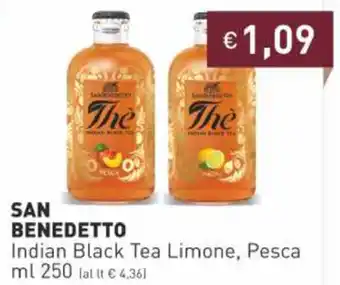 San Benedetto Indian Black Tea Limone, Pesca 250 ml