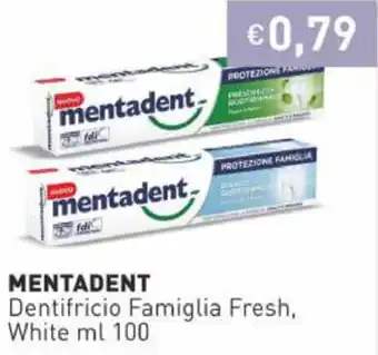 Prezzemolo e Vitale Mentadent Dentifricio Famiglia Fresh white 100 ml offerta