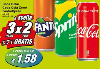 Prix Quality Coca Cola/ Coca Cola Zero/Fanta /Sprite 500 ml offerta