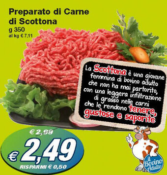 Prix Quality Preparato di Carne di Scottona 350 g offerta