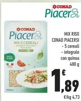 Conad Conad - Piacersi Mix 5 Cereali 400 G(ml) offerta