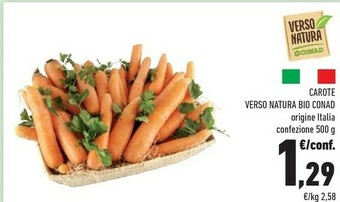 Conad Conad - Carote Verso Natura Bio 500 G(ml) offerta