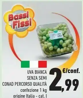 Conad Conad Uva Bianca Senza Semi offerta