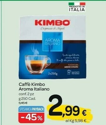 Carrefour Kimbo Caffè offerta