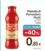Carrefour Mutti Passata di pomodoro offerta