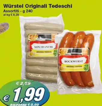 Prix Quality Würstel Originali Tedeschi 240 g offerta