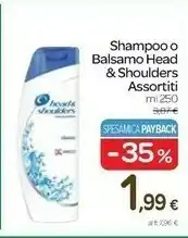 Carrefour Head & Shoulders Shampoo offerta