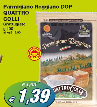 Prix Quality Quattro Colli Parmigiano Reggiano DOP 100 g offerta