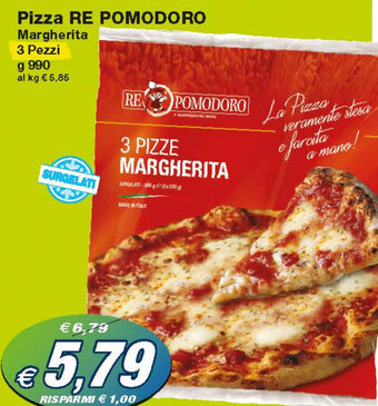 Prix Quality Re Pomodoro Pizza Margherita 3 Pezzi 990 g offerta