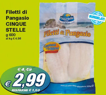 Prix Quality Cinque Stelle Filetti di Pangasio 600 g offerta