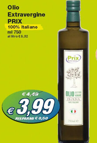 Prix Quality Prix Olio Extravergine 100% Italiano 750 ml offerta