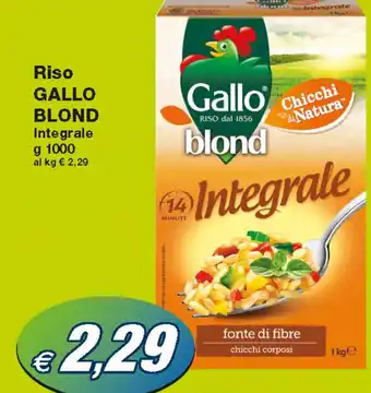 Prix Quality Gallo Blond Riso Integrale 1000 g offerta