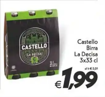 Iper Super Conveniente Castello Birra La Decisa 3x33 cl offerta