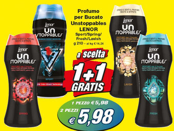Prix Quality Lenor Profumo per Bucato Unstoppables 210 g offerta