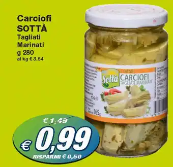 Prix Quality Sottà Carciofi Tagliati Marinati 280 g offerta