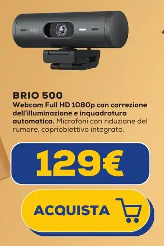 Euronics logitech BRIO 500 offerta