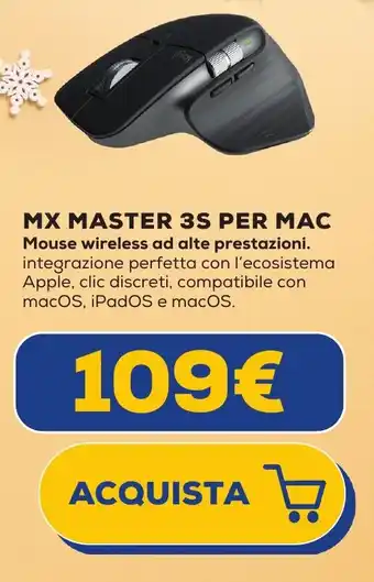 Euronics logitech MX MASTER 3S PER MAC offerta